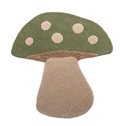 Bloomingville MINI - Mushroom Rug - Green - Wool /
