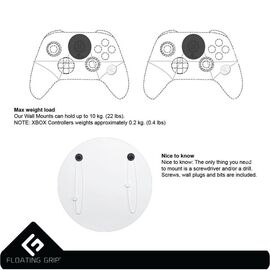 Floating Grip Xbox Seriex S Wall Mount - Bundle White / Xbox Series X - S Accessories - Series X - Techbox