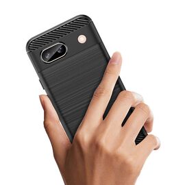 Carbon Case for Google Pixel 8A Flexible Silicone Carbon Cover - Black | Techbox