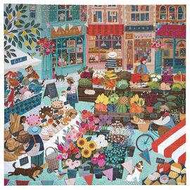 eeBoo - Puzzle 1000 pcs - English Green Market - (EPZTEGM) / Toys - Puzzles - Gifts - Techbox