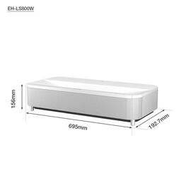 Epson - EH-LS800W Super-ultra-short-throw projector, White / Electronics