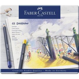 Faber-Castell - Goldfaber Colour pencil  tin of 48 / Toys |  Techbox