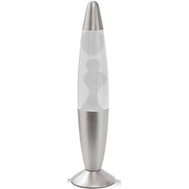 iTotal - Color-changing LED Lava Lamp - Silver Base and White Wax (XL2673) / Toys
