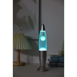 iTotal - Color-changing LED Lava Lamp - Silver Base and White Wax (XL2673) / Toys