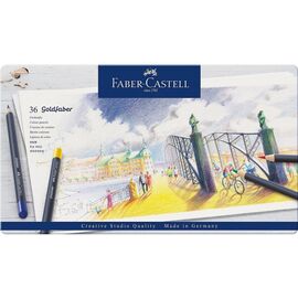 Faber-Castell - Goldfaber colour pencil, tin of 36 (114736) / Toys |  Techbox