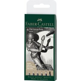 Faber Castell - 6 pitt Artist Pen, brush - Black (167154) / Toys - Αταξινόμητα -  - Techbox