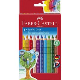 Faber-Castell - Coloured Pencil Jumbo Grip 12 pcs  (110912) / Toys |  Techbox