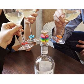 Rainbow Wine Rings + Stopper (BA91) / Gadgets