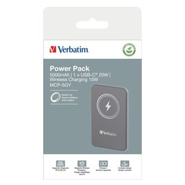 Verbatim - Charge ´n´ Go Magnetic Wireless Power Bank 5000 / Electronics - Powerbanks - Smartphone Chargers - Techbox