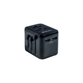 Verbatim - Universal Travel Adapter UTA-01 with 2xUSB Charger / Electronics | Techbox