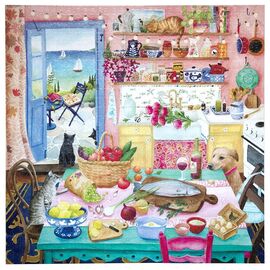 eeBoo - Puzzle 1000 pcs - Pink Kitchen - (EPZTPNK) / Toys - Puzzles - Gifts - Techbox