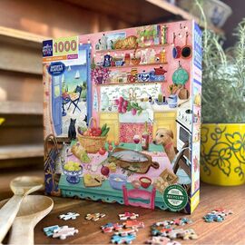 eeBoo - Puzzle 1000 pcs - Pink Kitchen - (EPZTPNK) / Toys - Puzzles - Gifts - Techbox