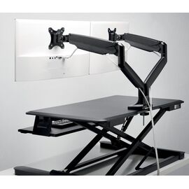 Kensington - OneTouch SmartFit Monitor arm dual - Black / Computers