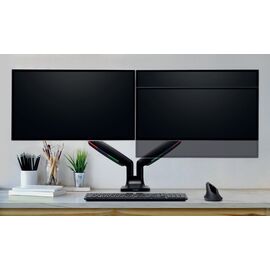 Kensington - OneTouch SmartFit Monitor arm dual - Black / Computers