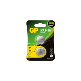 GP - Lithium Cell Battery CR2450, 3V, Safety Seal, 2-pack / Electronics