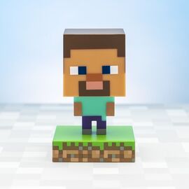 Minecraft - Steve Icon Light / Fan Shop and Merchandise - Led Lights & Alarm Clocks - Gifts - Techbox