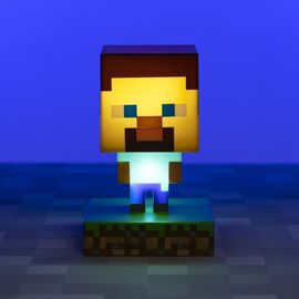 Minecraft - Steve Icon Light / Fan Shop and Merchandise - Led Lights & Alarm Clocks - Gifts - Techbox