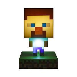 Minecraft - Steve Icon Light / Fan Shop and Merchandise - Led Lights & Alarm Clocks - Gifts - Techbox