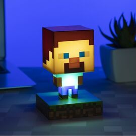 Minecraft - Steve Icon Light / Fan Shop and Merchandise - Led Lights & Alarm Clocks - Gifts - Techbox
