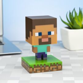 Minecraft - Steve Icon Light / Fan Shop and Merchandise - Led Lights & Alarm Clocks - Gifts - Techbox