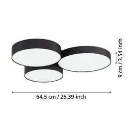 EGLO - Barbano-Z ceiling lamp black 60.5x56x5 - RGB + TW - Zigbee, Bluetooth / Electronics | Techbox