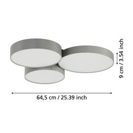 EGLO - Barbano-Z ceiling lamp gray 60.5x56x5 - RGB + TW - Zigbee, Bluetooth / Electronics | Techbox
