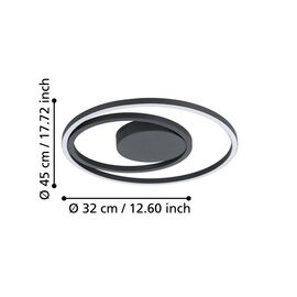 EGLO - Calagrano-Z ceiling lamp black Ø45 - RGB + TW - Zigbee, Bluetooth / Electronics | Techbox