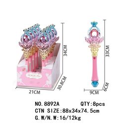 Sea&Sun - Flashing Magic Stick w. Light & Music 8pcs Display (8892A) / Toys
