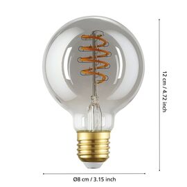 EGLO - E27 G80 spiral, smoke - Warm white - Zigbee, Bluetooth / Electronics | Techbox