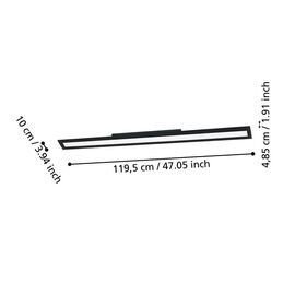EGLO - Salobrena-Z black panel 120x10 - TW - Zigbee, Bluetooth / Electronics - Αταξινόμητα -  - Techbox