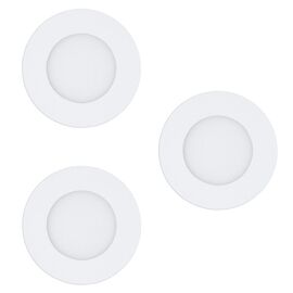 EGLO - Set of 3x Fueva-Z Recessed Lights, White Ø8.5 - TW - Zigbee, Bluetooth / Electronics - Αταξινόμητα -  - Techbox