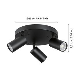 EGLO - Telimbela-Z spot roundel black - RGB + TW - Zigbee, Bluetooth / Electronics - Αταξινόμητα -  - Techbox
