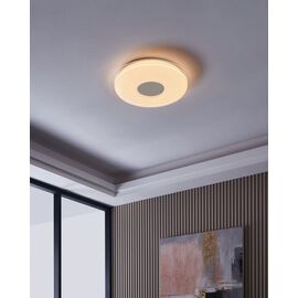 EGLO - Totari-Z ceiling lamp chrome and white with crystal effect Ø56 - TW - Zigbee, Bluetooth / Electronics | Techbox