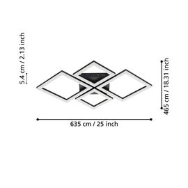 EGLO - Paranday-Z ceiling lamp w/squares black 47x43 - TW - Zigbee, Bluetooth / Electronics | Techbox