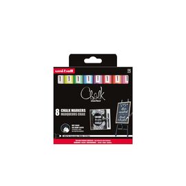 Uni - Chalk Marker PWE-5M, set of 8 markers (401580) / Toys |  Techbox