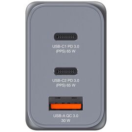 Verbatim - GNC-65 GaN Charger 3 Port 65W USB-A/USB-C / Electronics