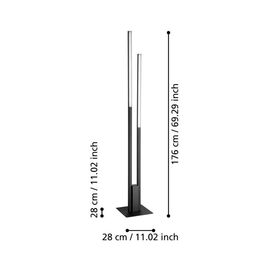 EGLO - Fraioli-Z floor lamp black - RGB + TW - Zigbee, Bluetooth / Electronics - Αταξινόμητα -  - Techbox