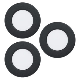 EGLO - FUEVA 5 RECESSED SET - BLACK - 86mm diameter, 26mm height / Electronics - Αταξινόμητα -  - Techbox