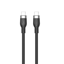 Hyper - 2M Silicone 240W USB-C Charging Cable - Black / Electronics