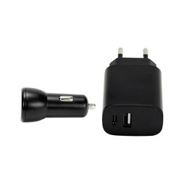 Speedlink - Wall & Car Charger Set USB-A & USB-C 15W, black / Electronics - Αταξινόμητα -  - Techbox