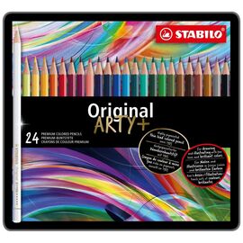 Stabilo - STABILO ORIGINAL Colouring Pencils - Metal box with 24 colours (204204) / Toys |  Techbox