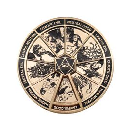 Dungeons & Dragons 24k Gold Plated Alignment Spinner Pin Badge / Fan Shop and Merchandise |  Techbox