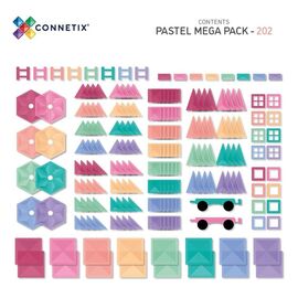 Connetix - Pastel Mega Pack 202 Pieces - (CT-P-00202-ME) / Toys - Αταξινόμητα -  - Techbox