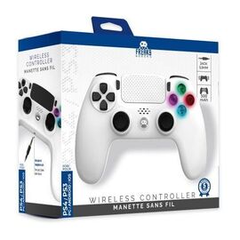 Wireless Controller for PS4 with 3,5mm jack slot - LED - White / PlayStation 4 | Techbox