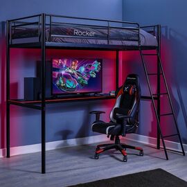 Xrocker Hq High Sleeper Gaming Bed With Desk - Black And Red / Computers - Gaming Furniture - Gaming - Techbox