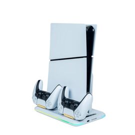 Nacon Charging Station with Fan RGB/USB Hub/Fan, White PS5 Slim / PlayStation 5 - Παιχνίδια PS5 - Τίτλοι Παιχνιδιών - Techbox