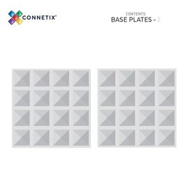 Connetix - Base Plate - Clear - 2 Pieces (CT-C-00002-BP) / Toys