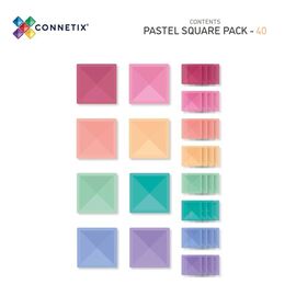 Connetix - Pastel Square Pack 40 Pieces (CT-P-00040-SQ) / Toys - Αταξινόμητα -  - Techbox