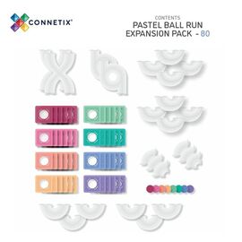 Connetix - Ball Run Expansion Pack - Pastel - 80 Pieces - (CT-P-00080-BR) / Toys - Αταξινόμητα -  - Techbox
