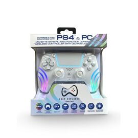 Deep Explorer Wireless Controller White PS4 / PS3 / PC / PlayStation 4